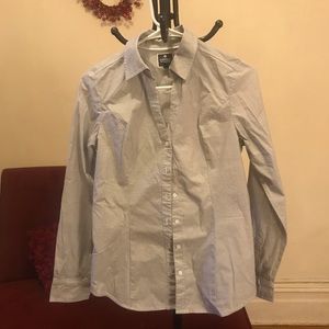 Express women’s polka dot button down